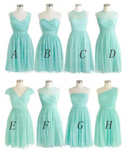 tiffany blue bridesmaid dresses short